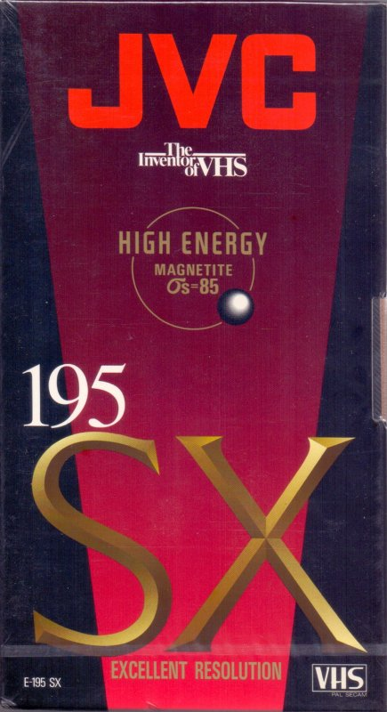 VHS, Video Home System JVC SX 195 "E-195 SXU" Type I Normal 1995 Europe