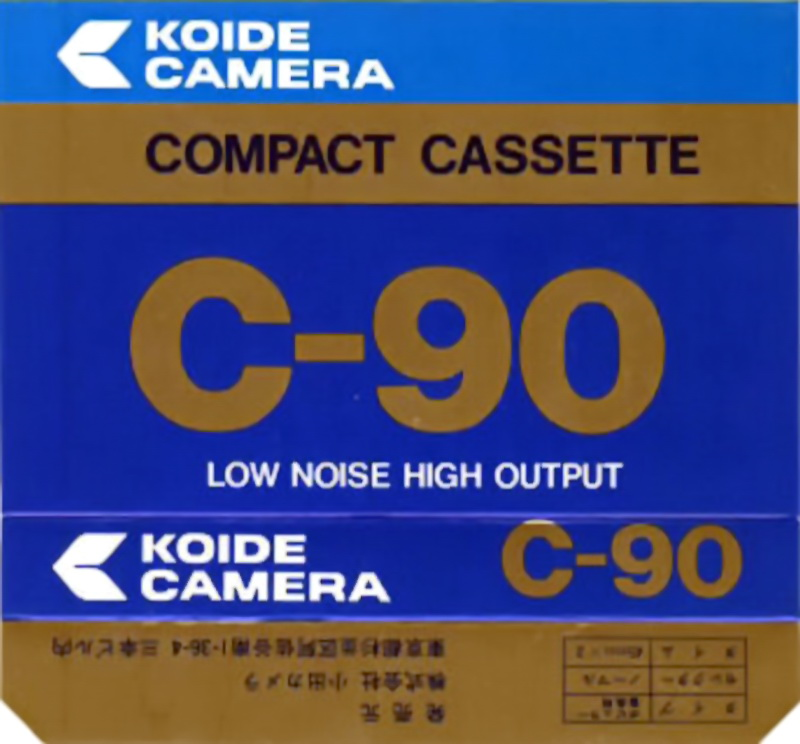 Compact Cassette Koide Camera 90 Type I Normal 1980 Japan