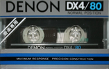 Compact Cassette Denon DX4 80 Type I Normal 1982 Japan