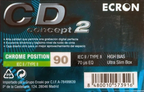 2 pack Ecron 90 "CD concept 2" Type II Chrome Spain