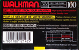 Compact Cassette Sony Walkman 100 Type II Chrome 1988 Europe