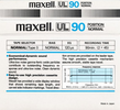 Compact Cassette Maxell UL 90 Type I Normal 1985 UK