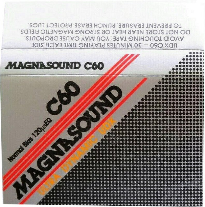Compact Cassette Magna Sound 60 "UDX" Type I Normal 1980 Australia