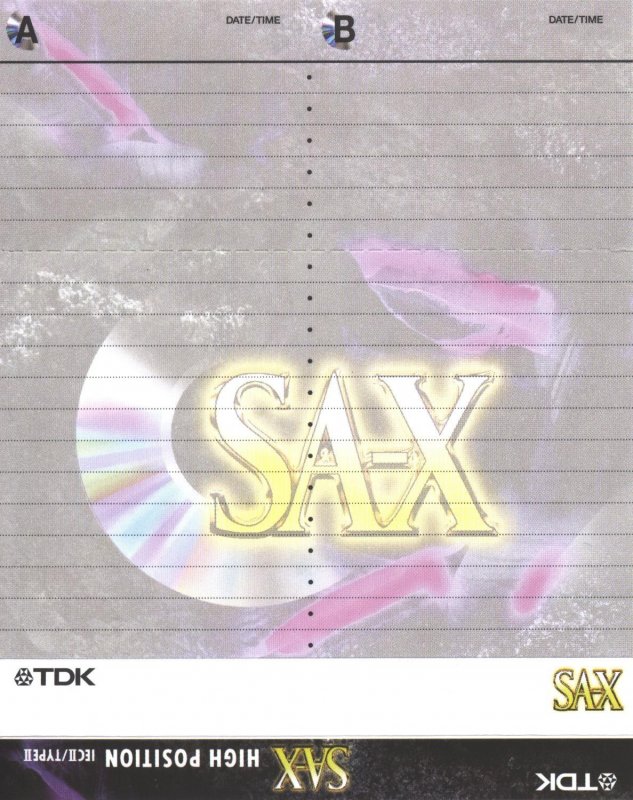 Compact Cassette TDK SA-X 100 "SA-X100EB" Type II Chrome 1997 Worldwide