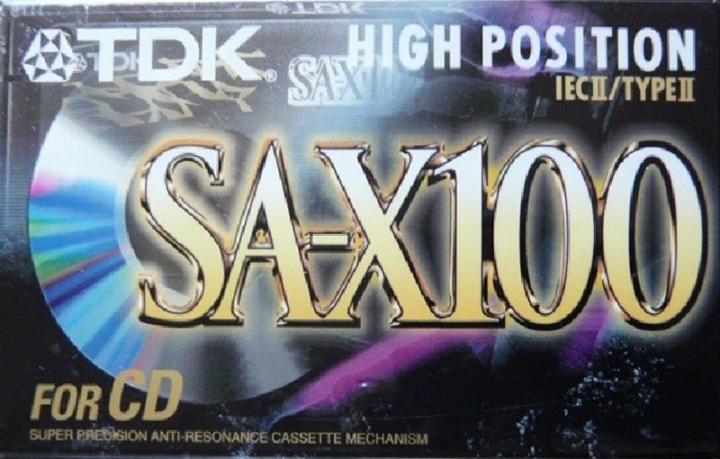 Compact Cassette TDK SA-X 100 "SA-X100EB" Type II Chrome 1997 Worldwide