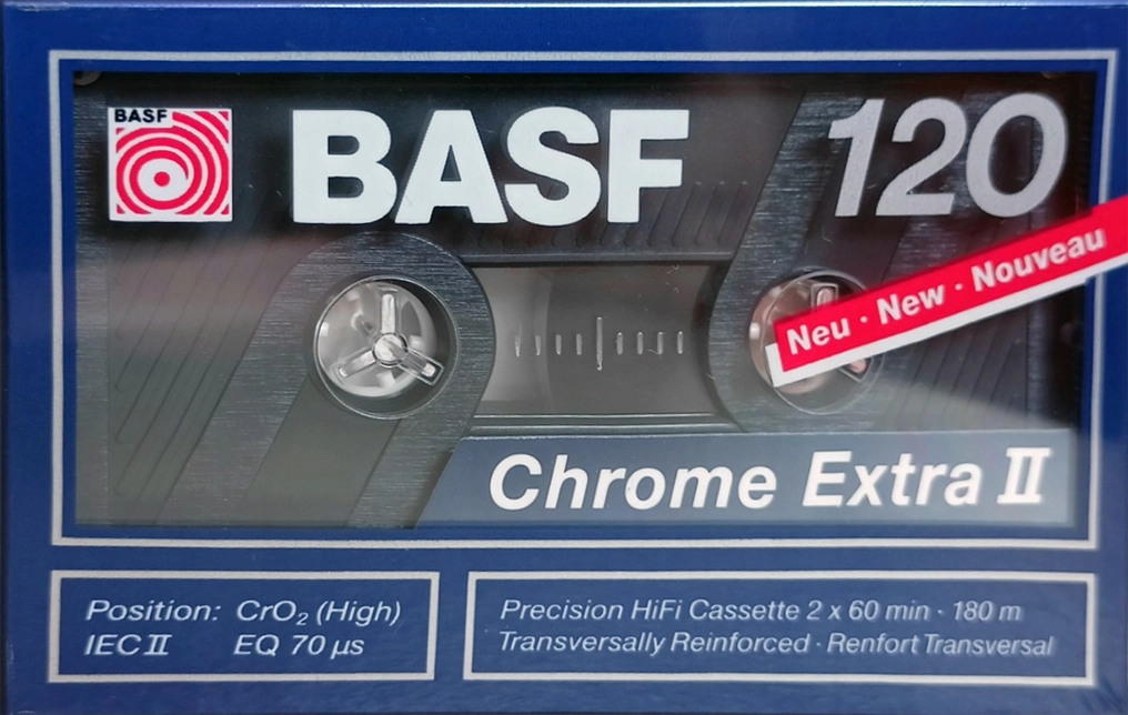 Compact Cassette BASF Chrome Extra II 120 Type II Chrome 1990 Europe