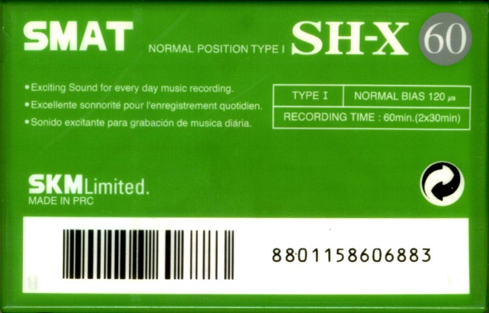 Compact Cassette Smat SH X 60 Type I Normal 2007 China