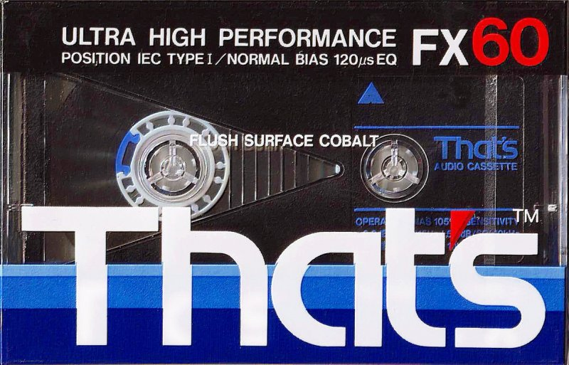 Compact Cassette Thats FX 60 Type I Normal 1987 Europe