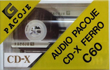 Compact Cassette Pacoje CD-X Ferro 60 Type I Normal 1987 Europe