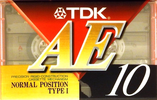 Compact Cassette TDK AE 10 "AE-10A" Type I Normal 1995 Japan