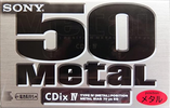 Compact Cassette Sony CDix IV 50 "C-50CDX4E" Type IV Metal 1997 Japan