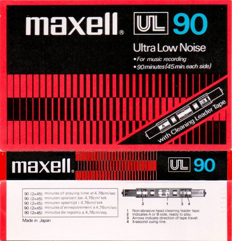Compact Cassette Maxell UL 90 Type I Normal 1977 Europe