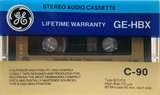 Compact Cassette GE / General Electric GE-HBX 90 Type II Chrome 1988 USA