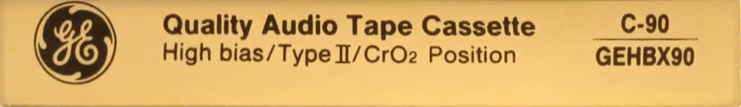 Compact Cassette GE / General Electric GE-HBX 90 Type II Chrome 1988 USA