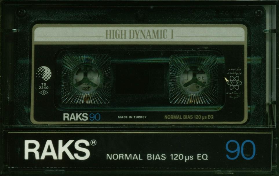 Compact Cassette RAKS High Dynamic I 90 Type I Normal 1978 Iran