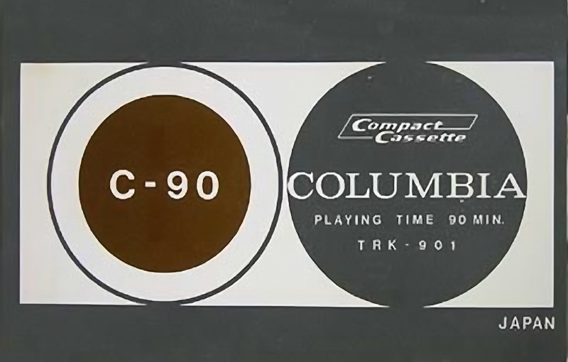 Compact Cassette Columbia TRK 90 "TRK-901" Type I Normal 1969 Japan