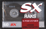 Compact Cassette RAKS SX 60 Type I Normal 1990 Europe
