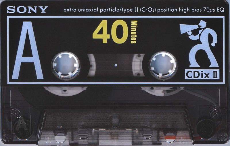 Compact Cassette Sony CDix II 40 Type II Chrome 1991 Japan