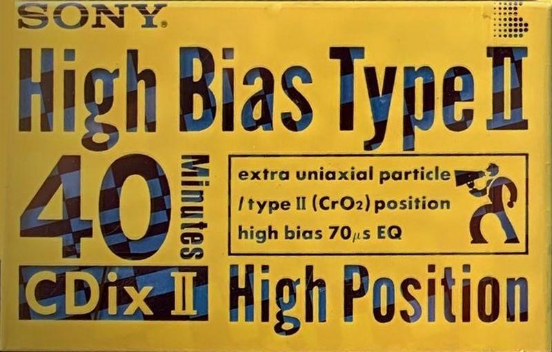 Compact Cassette Sony CDix II 40 Type II Chrome 1991 Japan