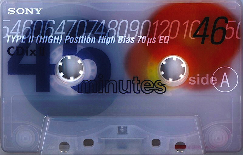 Compact Cassette Sony CDix II 46 "C-46CDX2F" Type II Chrome 1998 Japan