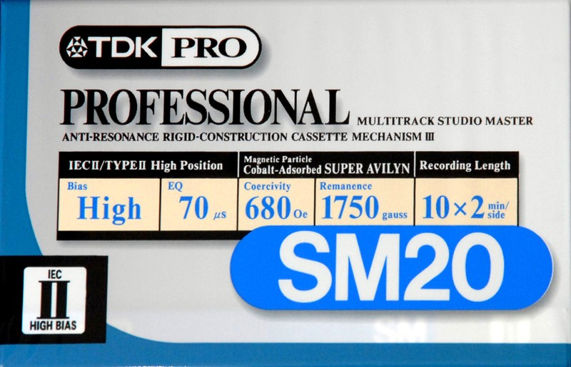 Compact Cassette TDK PRO SM 20 Type II Chrome 1997 USA