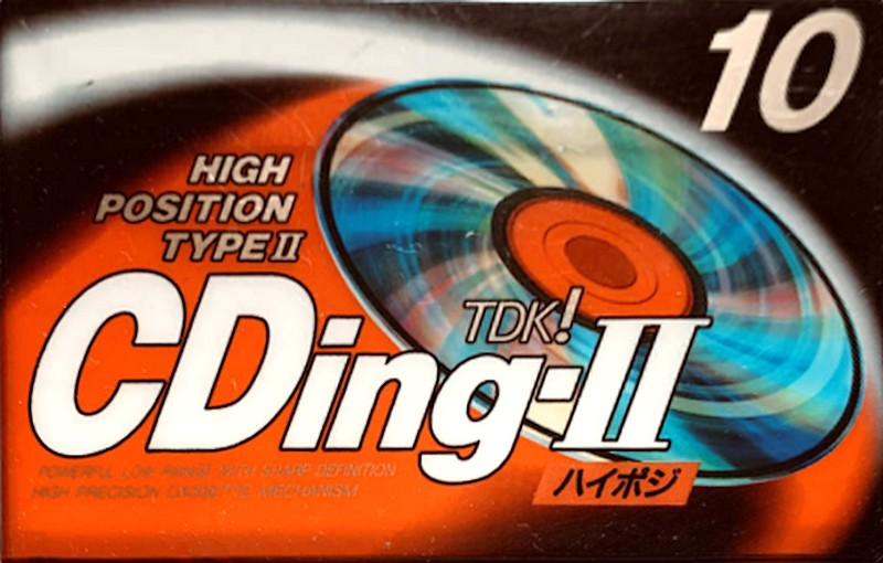 Compact Cassette TDK CDing 2 10 "CD2-10F" Type II Chrome 1994 Japan