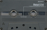 Compact Cassette Sony Metal-S 54 "Metal-S 54A" Type IV Metal 1988 Japan