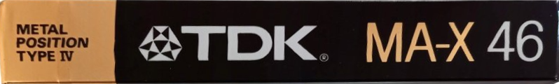 Compact Cassette TDK MA-X 46 "MA-X46G" Type IV Metal 1987 Japan