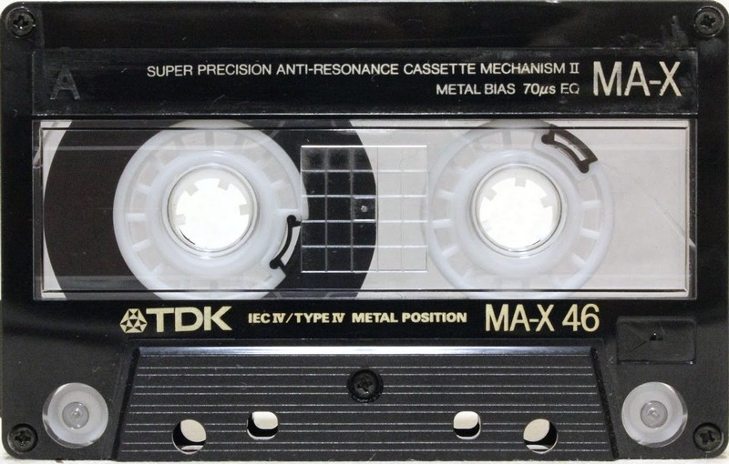 Compact Cassette TDK MA-X 46 "MA-X46G" Type IV Metal 1987 Japan