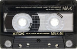 Compact Cassette TDK MA-X 46 "MA-X46G" Type IV Metal 1987 Japan