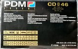 Compact Cassette PDM CD X 46 Type II Chrome 1990 Europe