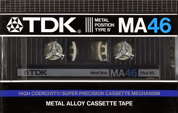 Compact Cassette TDK MA 46 Type IV Metal 1984 Japan