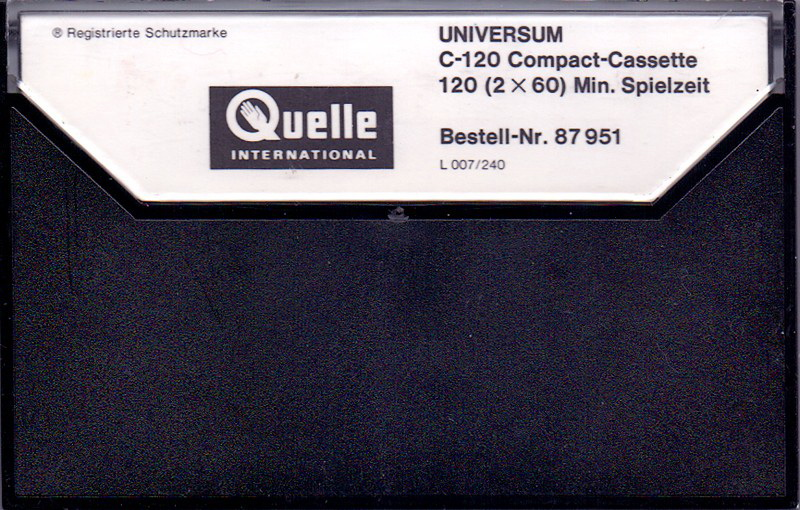 Compact Cassette Universum 120 "Case Green" Type I Normal 1972 Europe