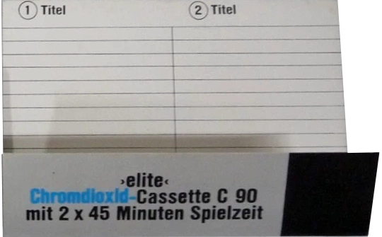Compact Cassette Elite 90 Type II Chrome 1977 Germany