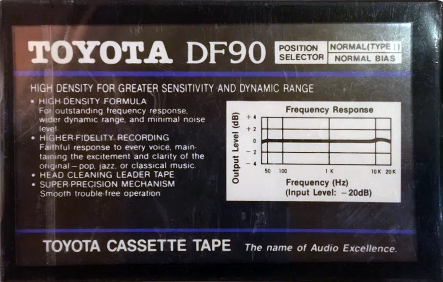 Compact Cassette Toyota DF 90 Type I Normal 1987 South Korea