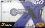 2 pack Sony XII 60 "Purestyle 2C-60X2D" Type II Chrome 1997 Japan