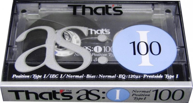 Compact Cassette Thats AS I 100 Type I Normal 1990 Europe