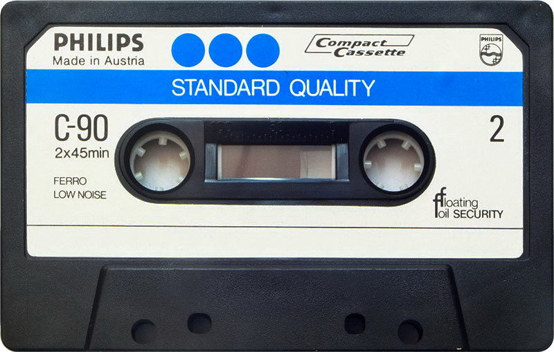 Compact Cassette Philips Standard Quality 90 Type I Normal 1975 Europe