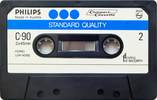 Compact Cassette Philips Standard Quality 90 Type I Normal 1975 Europe