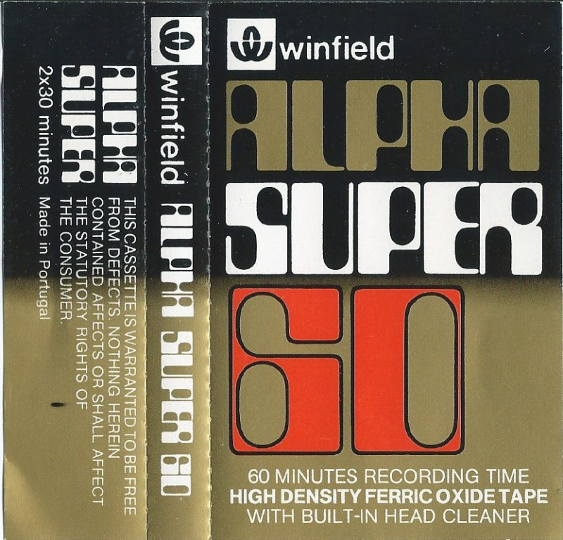 Compact Cassette Winfield Alpha Super 60 Type I Normal 1978 UK