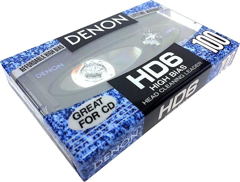 Compact Cassette Denon HD6 100 "HD6-100TE" Type II Chrome 1992 North America