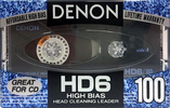 Compact Cassette Denon HD6 100 "HD6-100TE" Type II Chrome 1992 North America