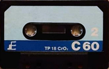 Compact Cassette Elektrotehna 60 "TP 18" Type II Chrome Yugoslavia