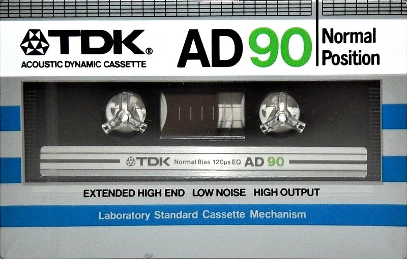 Compact Cassette TDK AD 90 Type I Normal 1982 USA