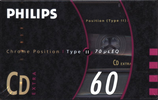 Compact Cassette Philips CD Extra 60 Type II Chrome 1990 Europe