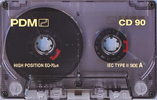 Compact Cassette PDM CD 90 Type II Chrome 1991 Europe