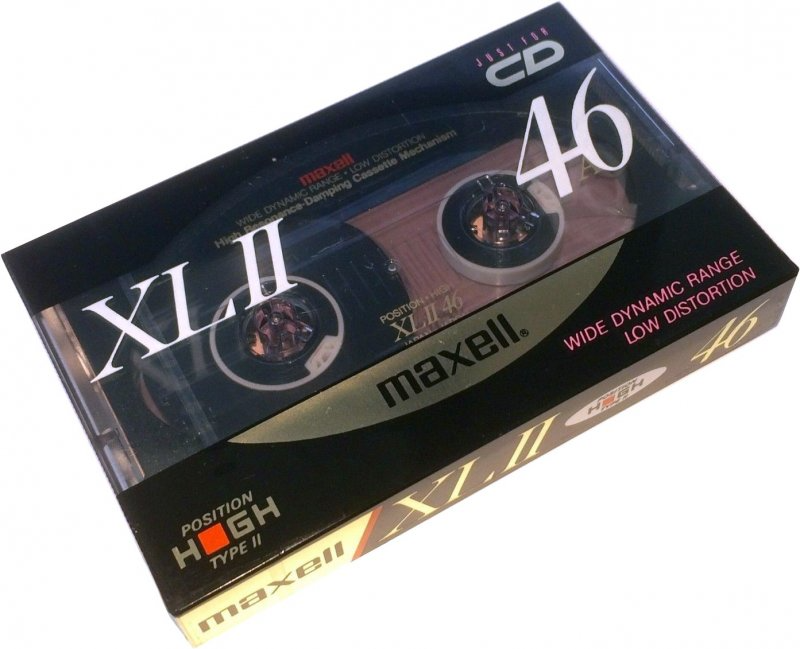 Compact Cassette Maxell XLII 46 Type II Chrome 1990 Japan