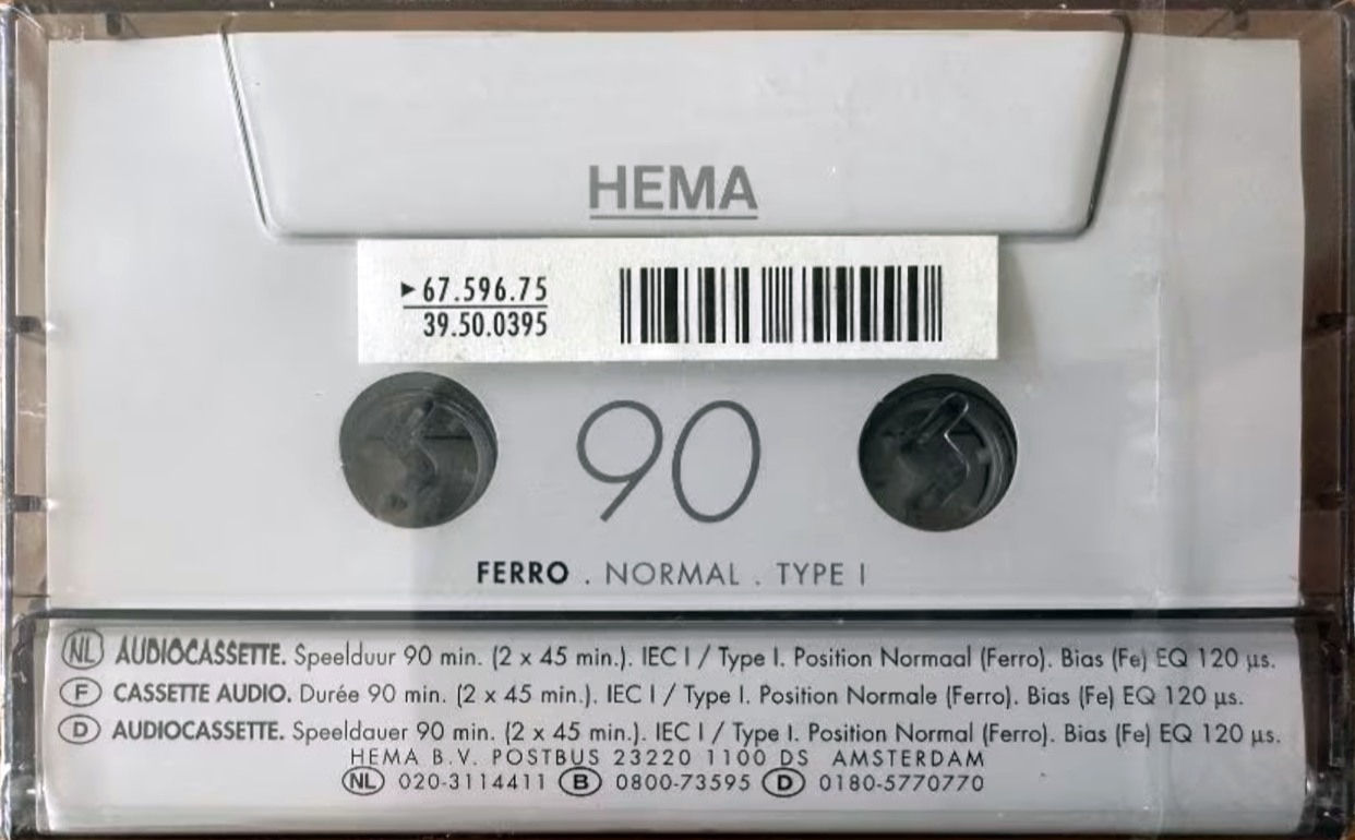Compact Cassette Hema 90 Type I Normal 2000 Europe