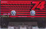 Compact Cassette Sony CDix II 74 "C-74CDX2D" Type II Chrome 1996 Japan