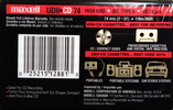 Compact Cassette Maxell UDII-CD 74 Type II Chrome 2002 North America
